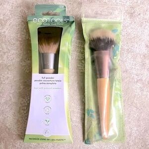 Brand New Set of 2 EcoTools Makeup Brushes Full Powder Blending & Bronzing